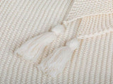 DreamZ Knitting Throw Blanket Cushion Beige BK1021SET-BG_NZ