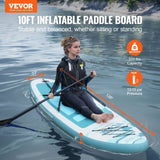Inflatable Stand Up Paddle Board, 152 mm SUP Paddleboard with Removable Kayak Seat, Board V952-CQJBDZYKDZYKM6UX7V0