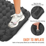 Camping Sleeping Pad with Pillow Built-in Pump Ultralight Inflatable Sleeping Mat Waterproof V1308-DSZKI-320