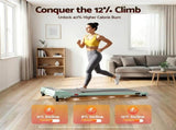 Everfit 3 in 1 Walking Pad Treadmill 12% Incline Under Desk Treadmills for Home Gym 40cmBelt Green TMILL-400-2INC-GN