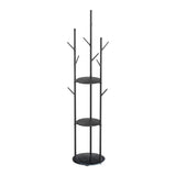 Levede Coat Rack Clothes Stand 8 Hook Organizer Black DH1050-BK