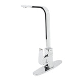 Kitchen Faucet Copper Alloy Hot and Cold Rotatable Basin Faucet Sink Mixer Tap with Hose Silver V1294-YM0901-3112240004311