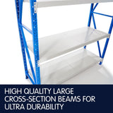 4 Bay Garage Storage Steel Rack Shelving 6.0m 800kg 4XLS-150