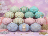 12-Piece Dopamine Christmas Ball Gift Set 8cm polystyrene, shatterproof and durable, V1232-DBAZSQ-SD-001