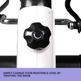 Powertrain Portable Mini Trainer Exercise Machine Home Gym Pedal Bike Cycle Legs and Arm MBIKE-90A-WH
