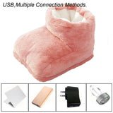 Pink ELECTRIC HEATED FOOT COMFORT WARMER Feet Boots Slipper Tools Heating Socks Shoe V201-W12932004