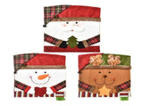 6PCS Xmas Chair Back Cover Cartoon Soft Reusable Removable Santa Design Chair Protectors Cover for V1294-YM0901-210701SH0846