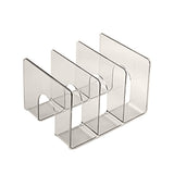Desktop 3 Grid Bookend Transparent Vertical Book Organizer Divider Book Desktop Shelf for School V1294-YM0901-3117240232412