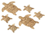 6PCS Wicker Sea Turtle Wall Decor, Rattan Coastal Wall Art for Beach-Themed Rooms, Nautical Ocean V1369-AZ3-W-08753