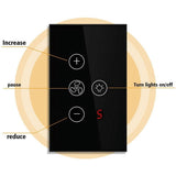 Tuya Zigbee Smart Fan Light Switch US Network Connection APP Control / Assistant Voice Control White V1370-AZ4-07543
