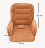 Khaki Premium Quilted Plush Integrated Seat Cushion & Backrest Thickened Lumbar Support Pad with V888-ELOSUNG52079