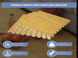 12 Tile EVA Interlocking Gym Floor Mats Wood Colour for Home Yoga V63-821293