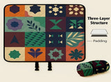 Extra-large 198.12x198.12 cm foldable picnic mat with portable rope. Soft padding design, floral and V1105-YAHWT-01