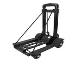 Folding Hand Truck 4 Wheels Iron Tube 99.2 Lb Load Bearing Foldable Luggage Trolley Cart for Travel V1294-YM0901-3111240230911