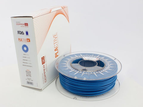 PLA Copper 3D PLActive - Innovative Antibacterial 1.75mm 750gram Sky Blue Color 3D Printer V177-175PLACT-BLUE-0750