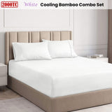 Ramesses White 2000TC Cooling Bamboo Combo Set Queen V442-KIT-FITTEDSS-2000COOLBAMBOO-WHITE-QS