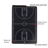 2X Electronic Basketball Coaching Board Digital Strategy Marker Board with LCD Screen and Stylus Pen V1370-AZ4-13551
