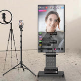 Heavy-Duty Rolling TV Cart Stand with Wheels for 32"65" TVs Height Adjustable Mobile Floor Mount V767-U-817-BK