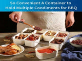 8-Compartment Sealed Snack Organizer with Handle for Fridge, Picnic & Kitchen Storage BPA-Free V1107-CS-CFTLSNH