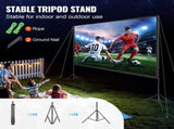Projector Screen with Stand, 150 inch 169 4K 1080 HD Outdoor Movie Screen with Stand, Wrinkle-Free V952-TYPM20ZJSLJ18YCEZV0