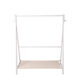 Levede Clothes Rack Wooden Wardrobe White CR1005-WH