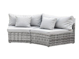 Gardeon 2 PCS Outdoor Sofa Set Rattan Modular Chair Garden Patio Furniture Grey ODF-SOFA-RCHAIRX2-GE