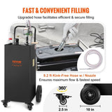 Fuel Caddy Fuel Storage Tank 114L Volume 4 Wheels with Manuel Pump Black V952-SYJYCBXGGJ430U2HZV0
