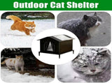 1 Pack Waterproof Insulated Outdoor Cat House for Homeless Cats and Small Animals, 33 x 33 x 33cm V1188-MS-325-0055