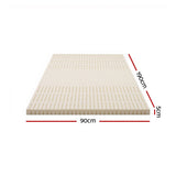 Giselle Bedding Latex Mattress Topper, 5cm Thick Cooling Bed Pad for Side Sleepers Pain Relief, 7 TOPPER-LT-S-5
