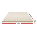 Giselle Bedding Latex Mattress Topper, 7.5cm Thick 7-Zone Pressure Relief Bed Pad with Washable TOPPER-LT-D-75