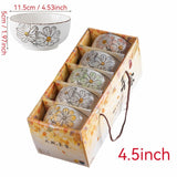 Lucky Cat Ceramic Bowl Set 4-Piece Maneki-Neko Gift Box V1347-DSZ-001-123