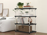 4-Tier Storage Shelves, Heavy Duty Plastic Shelving Unit for Pantry Kitchen Bathroom Laundry, Space V1370-AZ4-13604