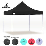 Wallaroo 3x3 PopUp Black Gazebo Marquee Outdoor Tent Weatherproof GAZ-POP-3X3-BK