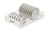 CARLA HOME 2 Pack Pull Out Dish Rack for Kitchen Cabinet with Slide Out Drawer Organizer for Plates, LSB-36327