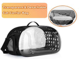 Transparent Cat Carrier Portable Cat Carried Bag Foldable Soft-Sided Pet Carriers for Kitten V1369-AZ3-W-02500