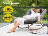 Gardeon Outdoor Rocking Chair Furniture Papasan Recliner Garden Patio Lounge Setting ODF-ROCK-ST-GE