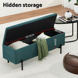 Artiss Storage Ottoman Blanket Box 140cm Velvet Green OTM-RTA-09-L140-GN-AB