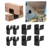 4Pcs Joist Anchors Connector Post Anchors Post Bracket Post Caps Tie Bracket Wooden house Hanger V1370-AZ4-12784