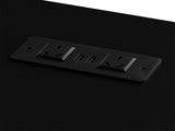 Levede L Shaped Gaming Desk with Storage Drawers Black DH1072-BK-AU