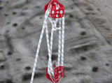 Twin Sheave Block and Tackle 1.09-1.27cm 3048-6096cm Twin Sheave Block with Braid Rope 30-35KN V952-SHLSJTZ12MM61MJLSV0