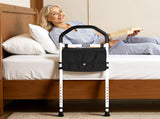 Bed Rail for Elderly, Bedside Assist Rails with Supporting Leg and PU Handrail, Adjustable Height V952-TBZCCBSTBZCBPSMCX001V0
