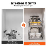 VEVOR 12"Wx21"Dx15"H Pull Out Cabinet Organizer, Heavy Duty Slide Out Pantry Shelves, Steel Roll Out V952-FZSLLDGGEC12VMAA1V0