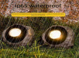 Solar Rock Garden Light - Outdoor LED Landscape Light with Solar Panel, Waterproof Stone Effect Lamp V888-ELOSUNG54953