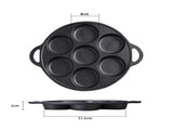 SOGA 31.5cm Cast Iron Takoyaki Fry Pan Octopus Balls Maker 7 Hole Cavities Grill Mold ZPAI011