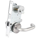 Stainless Steel Aisle Handle Lock Door Lock Kit for Fire Emergency Exit Corridor V1294-YM0901-3114200041411