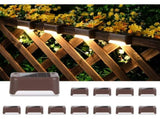12 Pack Solar Lights Waterproof Solar Powered Lights For Deck, Stairs, Fence, Yard, Patio And V1188-MS-227-2777