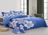 Blue Floral Boho Charm Bedspread Coverlet 3 Piece Set V745-AC080811Q13U