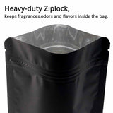 100 Resealable Mylar Stand Up Bags 36x25cm - Black Food Packaging Zip Pouch V238-SUPDZ-40209005805648