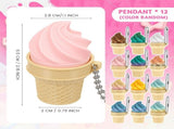 12Pcs Ice Cream Clicker Keychain, Premium PLA Build, Satisfying Press for Relaxation, Compact and V1369-AZ3-W-12259