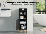 Artiss 2X Bathroom Storage Cabinet Floor Organizer Toilet Corner Adjustable Black FURNI-G-BATH-AZ01-BKX2